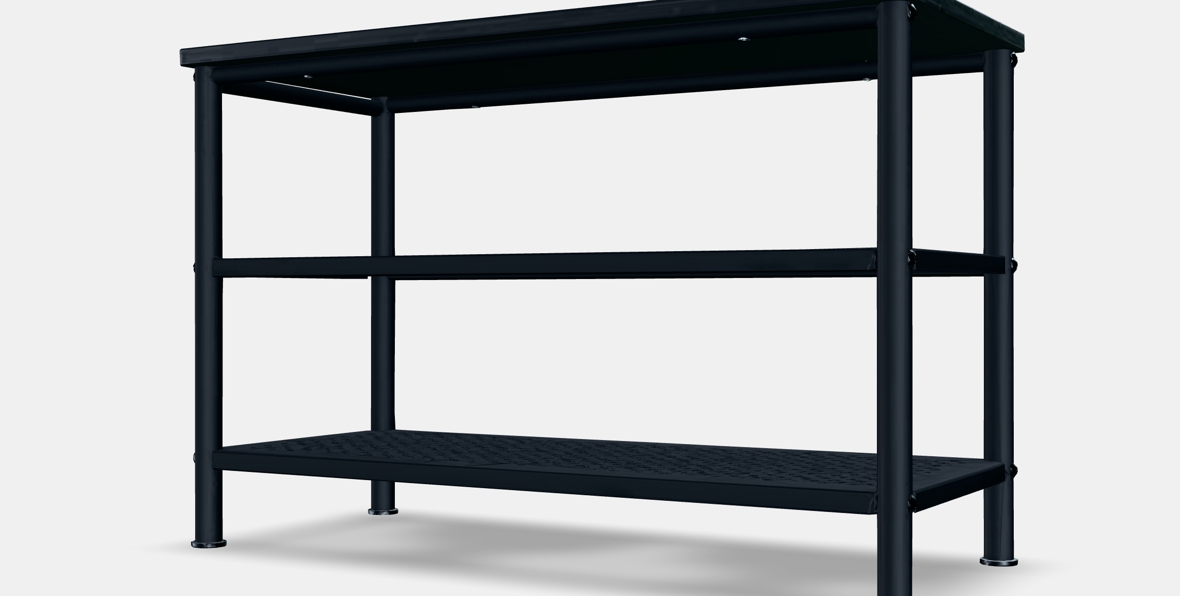 PINNIG Bench with shoe storage Low-poly 3D model_6