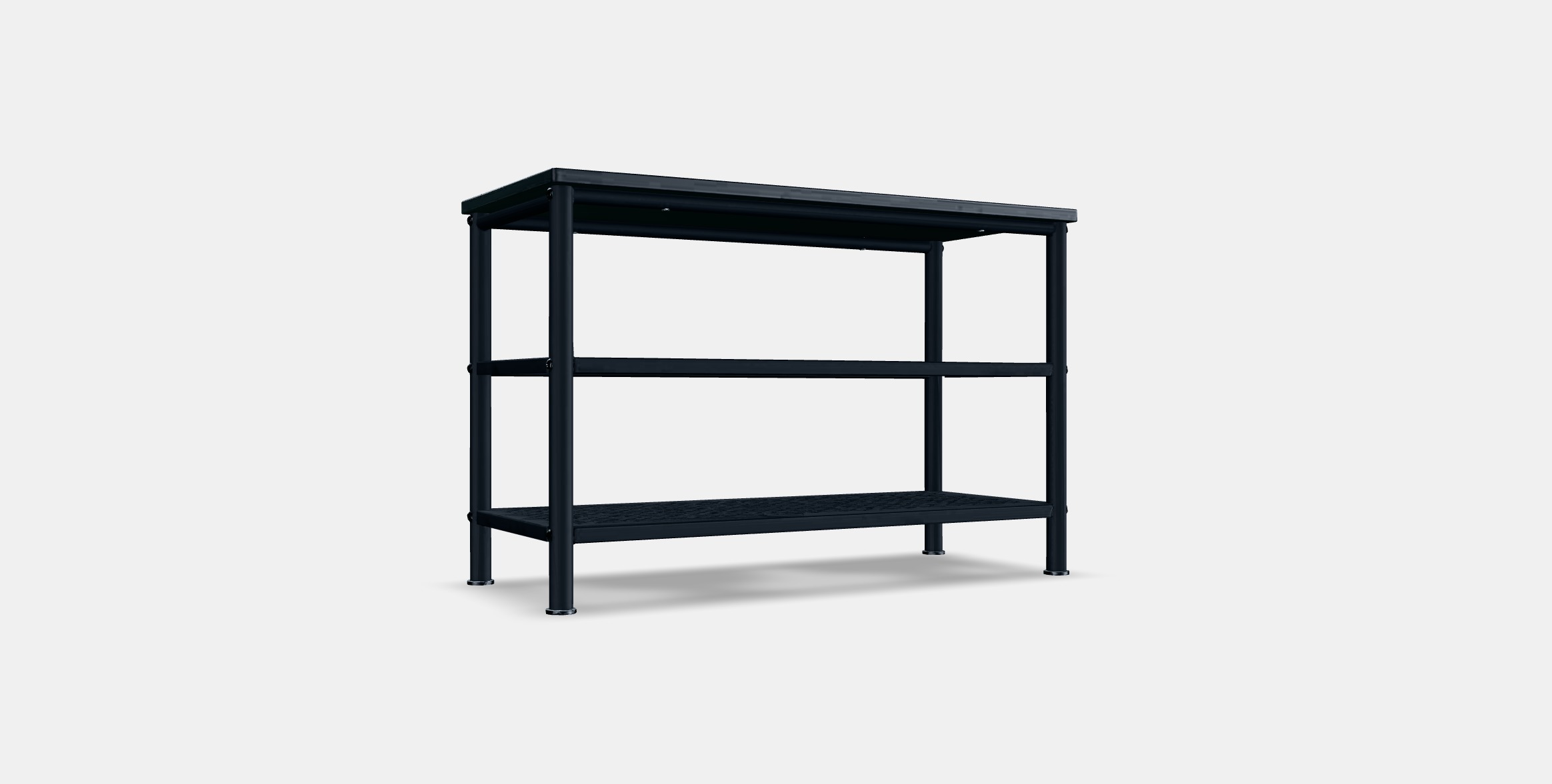 PINNIG Bench with shoe storage Low-poly 3D model_16
