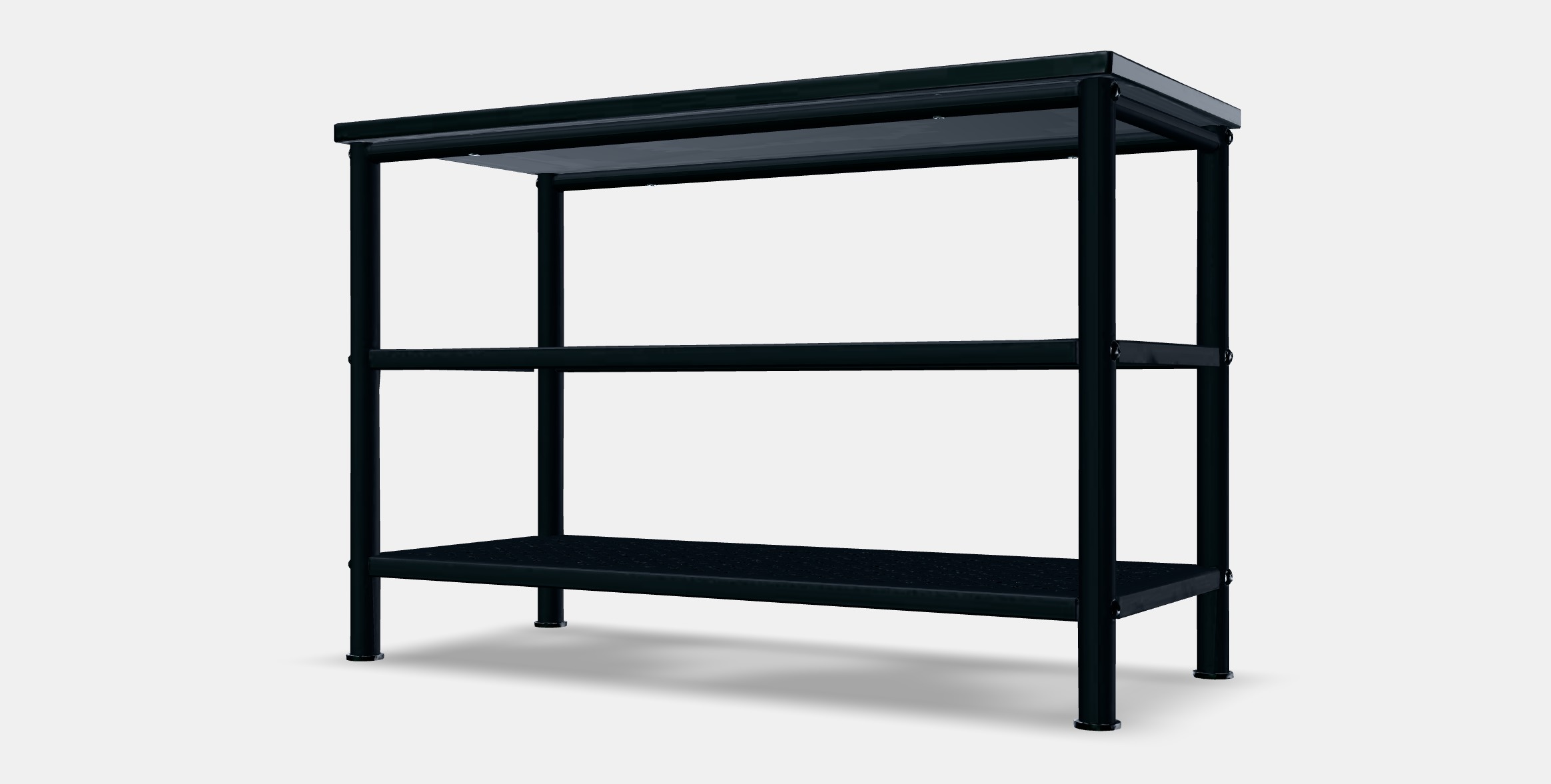 PINNIG Bench with shoe storage Low-poly 3D model_13