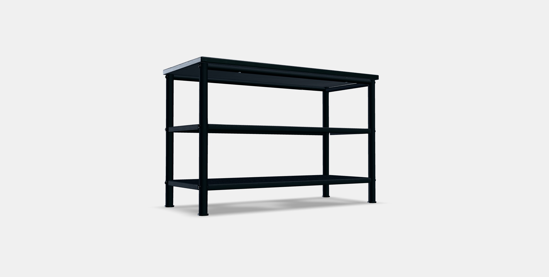 PINNIG Bench with shoe storage Low-poly 3D model_2