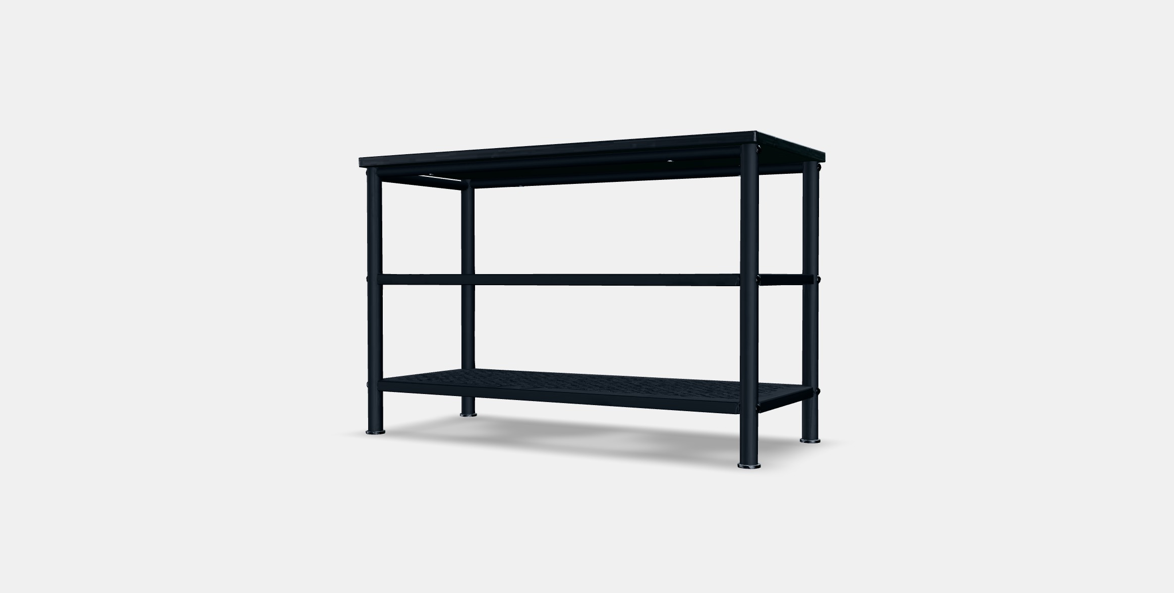 PINNIG Bench with shoe storage Low-poly 3D model_4