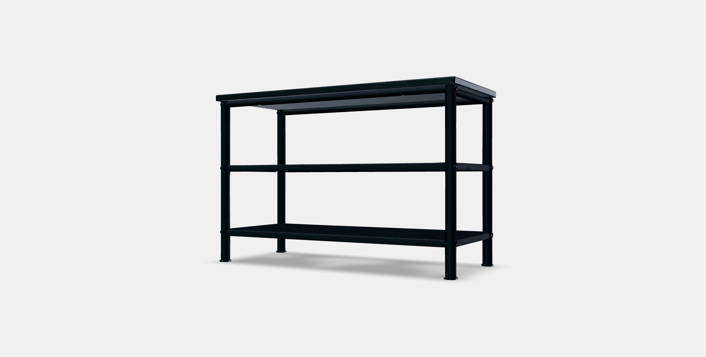 PINNIG Bench with shoe storage Low-poly 3D model_12