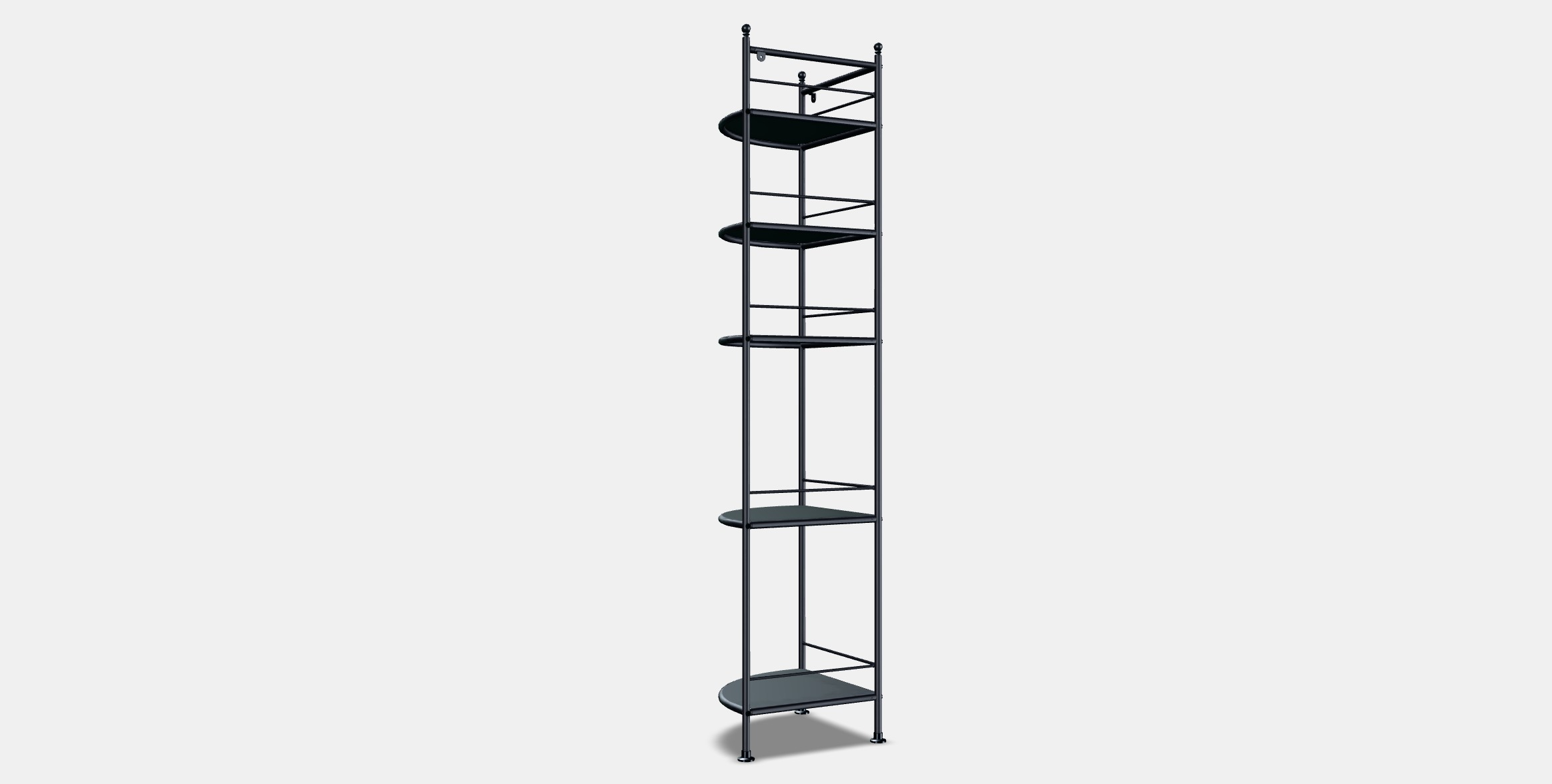 FROSJON Corner shelf unit Low-poly 3D model_16