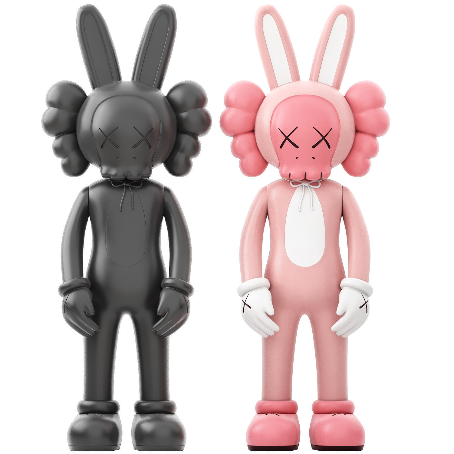 kaws accomplice vinyl figure 3D model_1