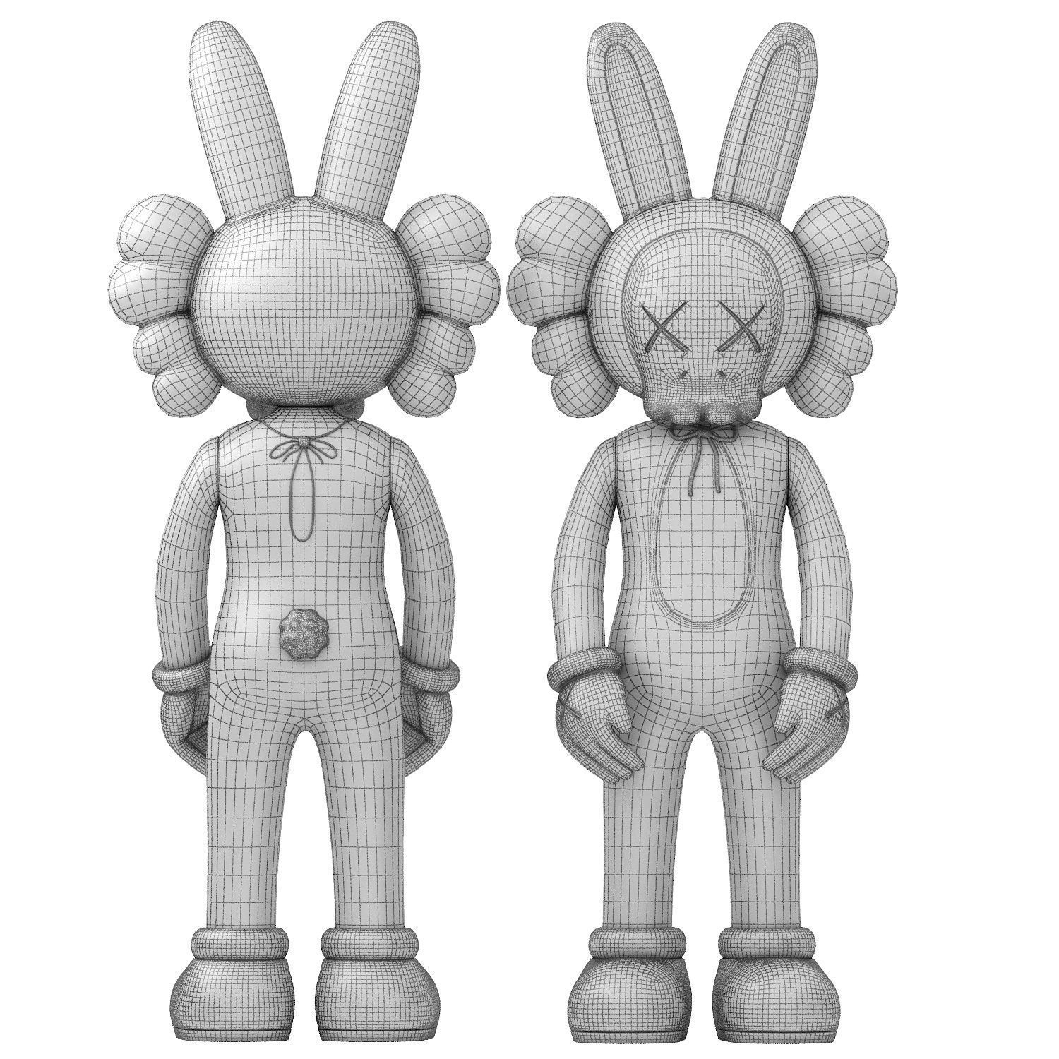 kaws accomplice vinyl figure 3D model_7