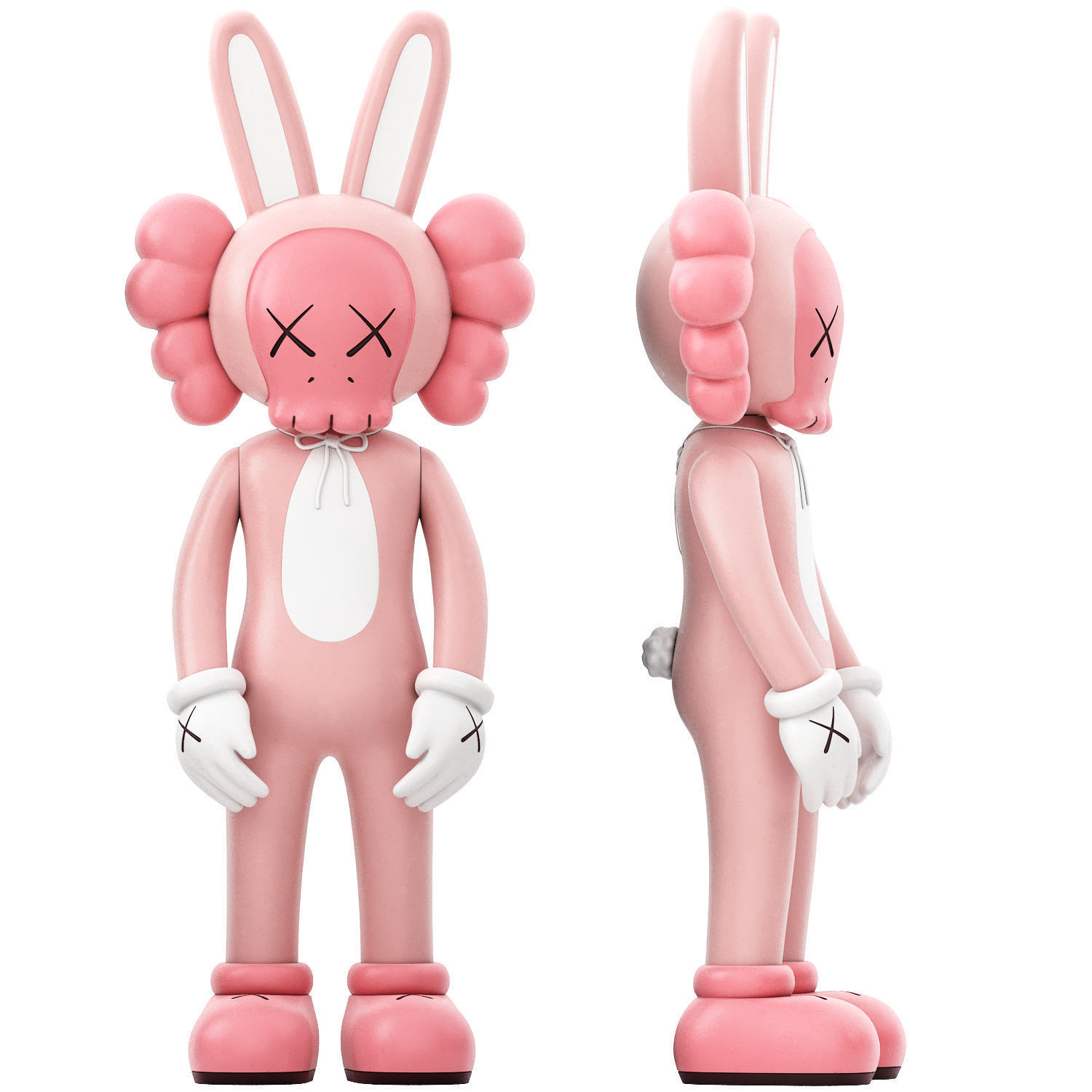 kaws accomplice vinyl figure 3D model_3