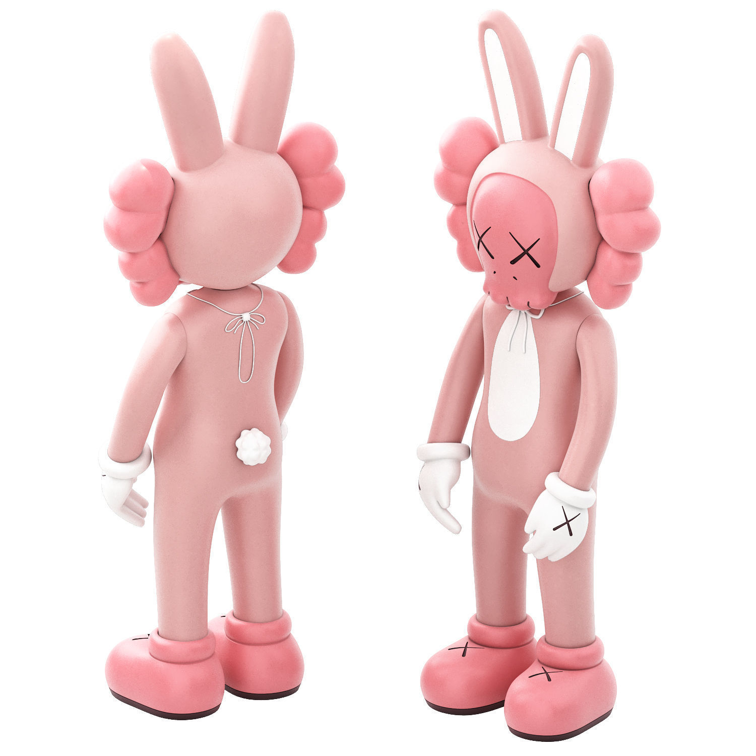 kaws accomplice vinyl figure 3D model_5
