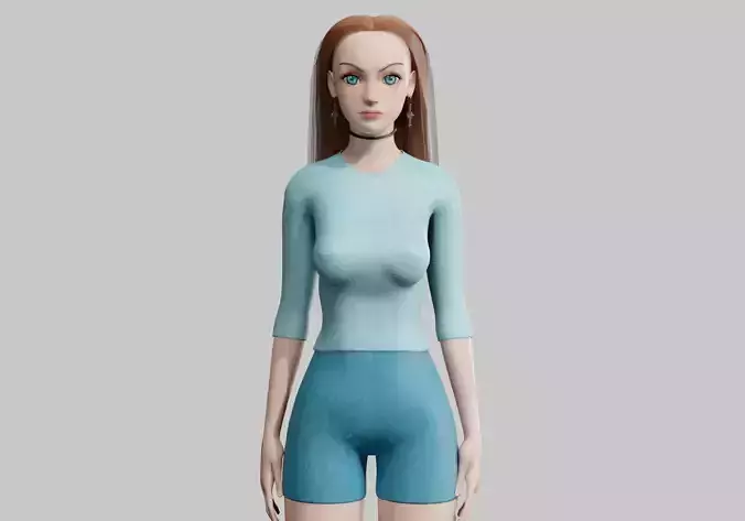 cute Cartoon woman V32300 