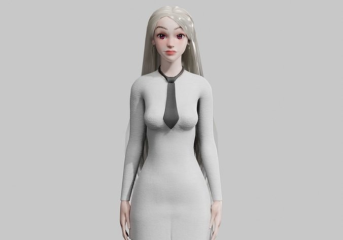 Basic Pretty Woman V30406  Low-poly 3D model