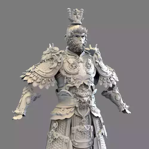 Black Myth Wukong Monkey King Set Wearable Full Body Armor 3D print model