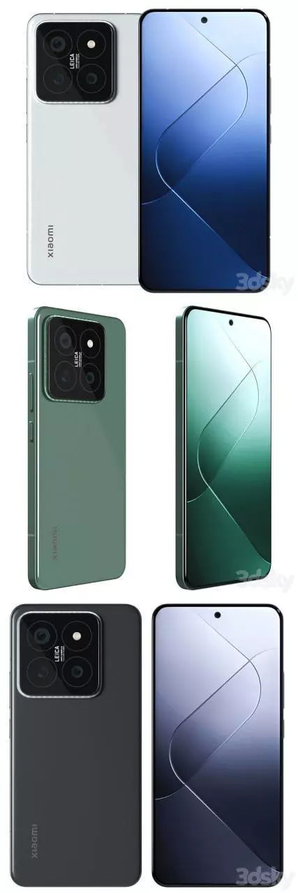 Xiaomi 14 pro 3D Model Low-poly 3D model