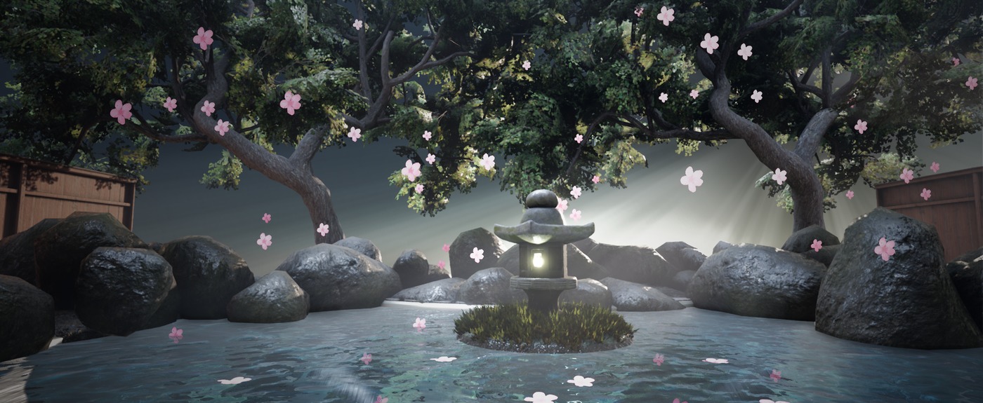 Japanese Stone Lantern Low-poly 3D model_9