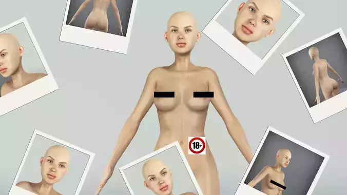 Realistic Nude Female Character - Zara