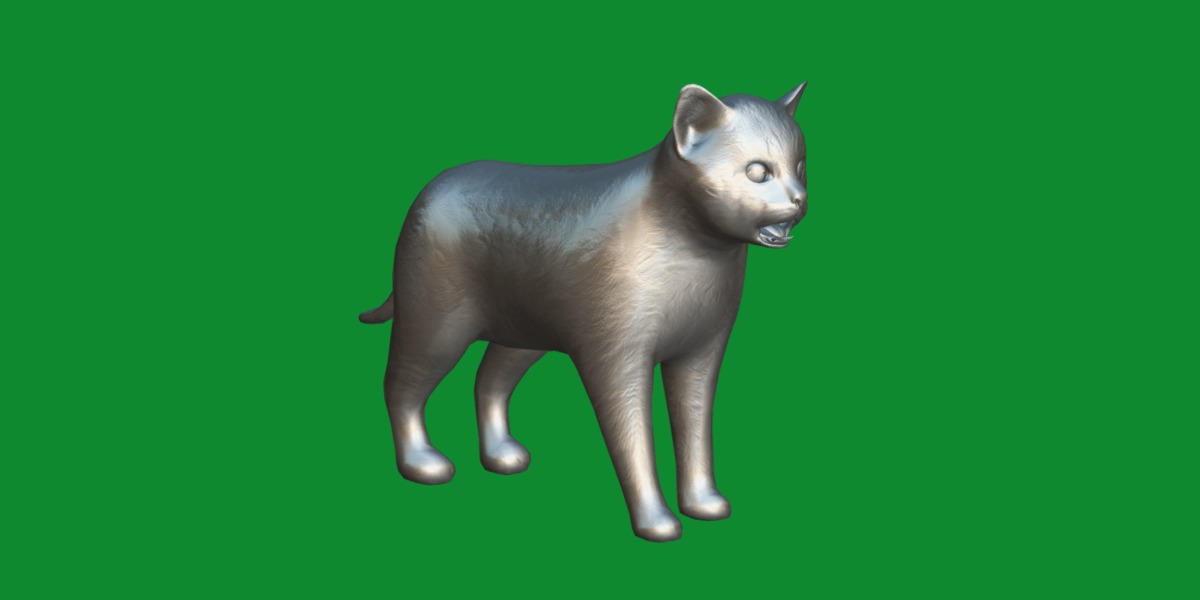 Asian Golden Kitten Cat Low-poly 3D model_12