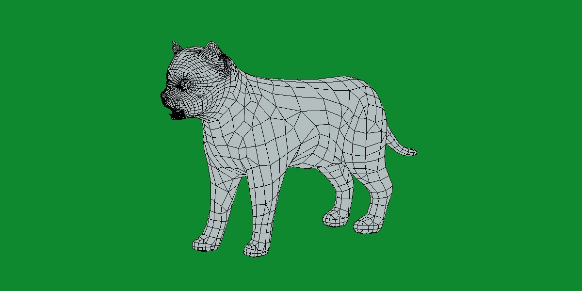 Asian Golden Kitten Cat Low-poly 3D model_16