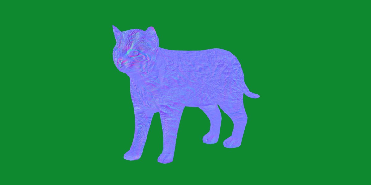 Asian Golden Kitten Cat Low-poly 3D model_6