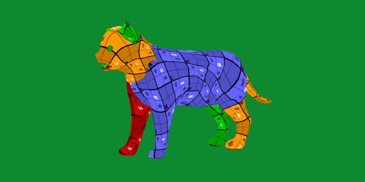 Asian Golden Kitten Cat Low-poly 3D model_18