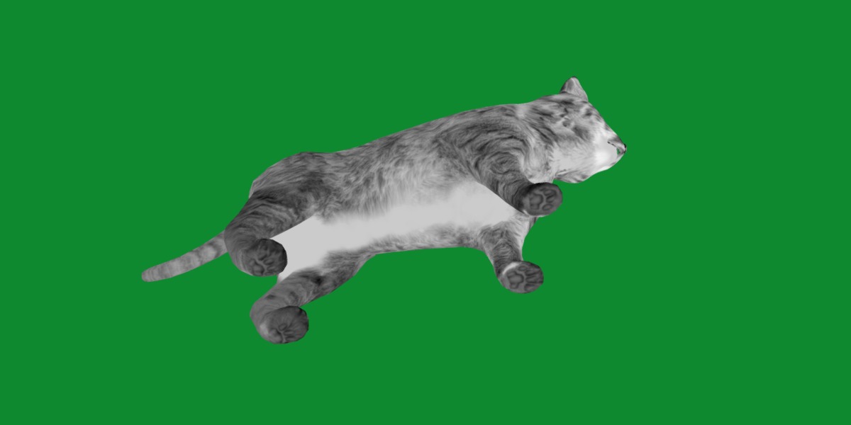 Asian Golden Kitten Cat Low-poly 3D model_9