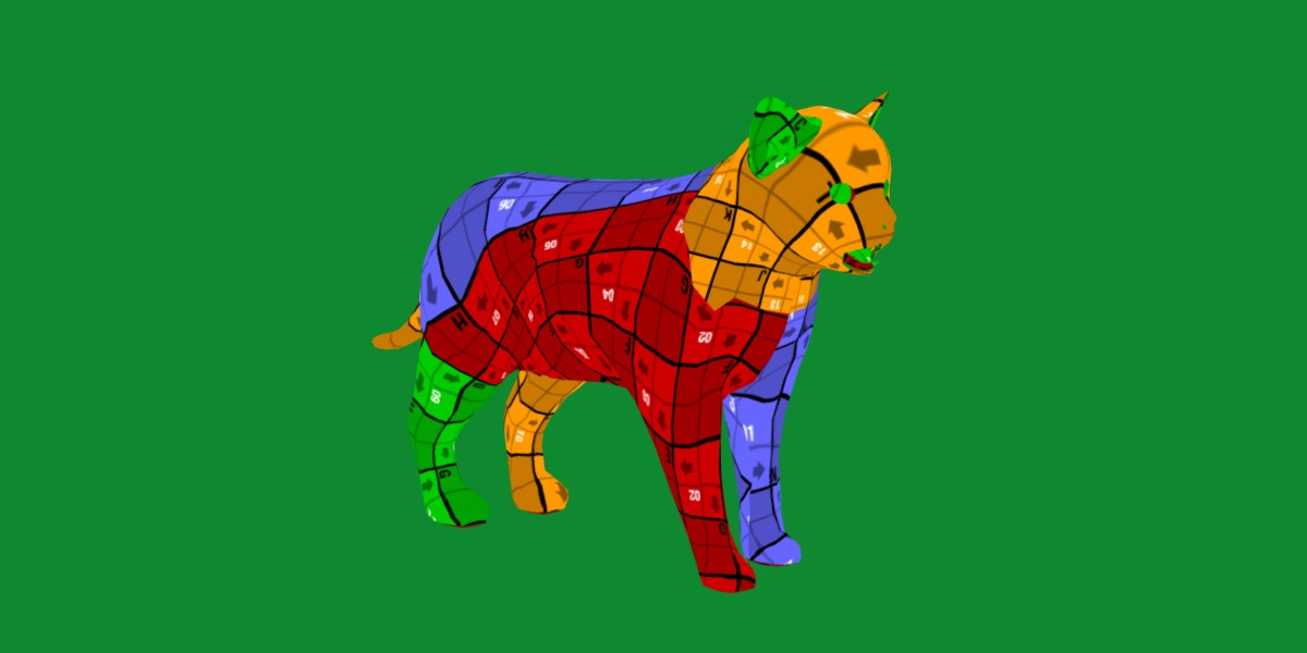 Asian Golden Kitten Cat Low-poly 3D model_19