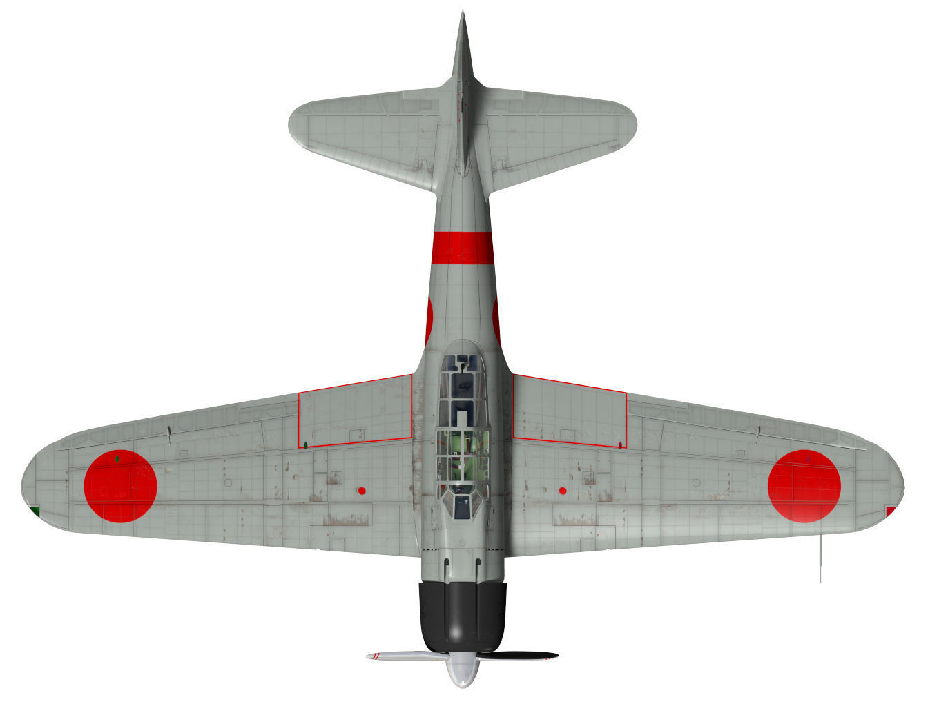 A6M2 Zero fighter Type 21  3D model_18