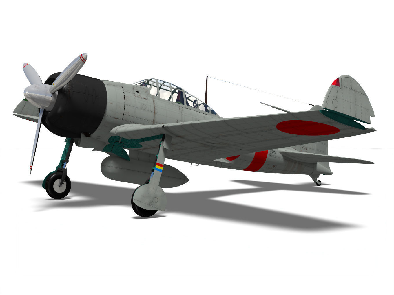 A6M2 Zero fighter Type 21  3D model_5