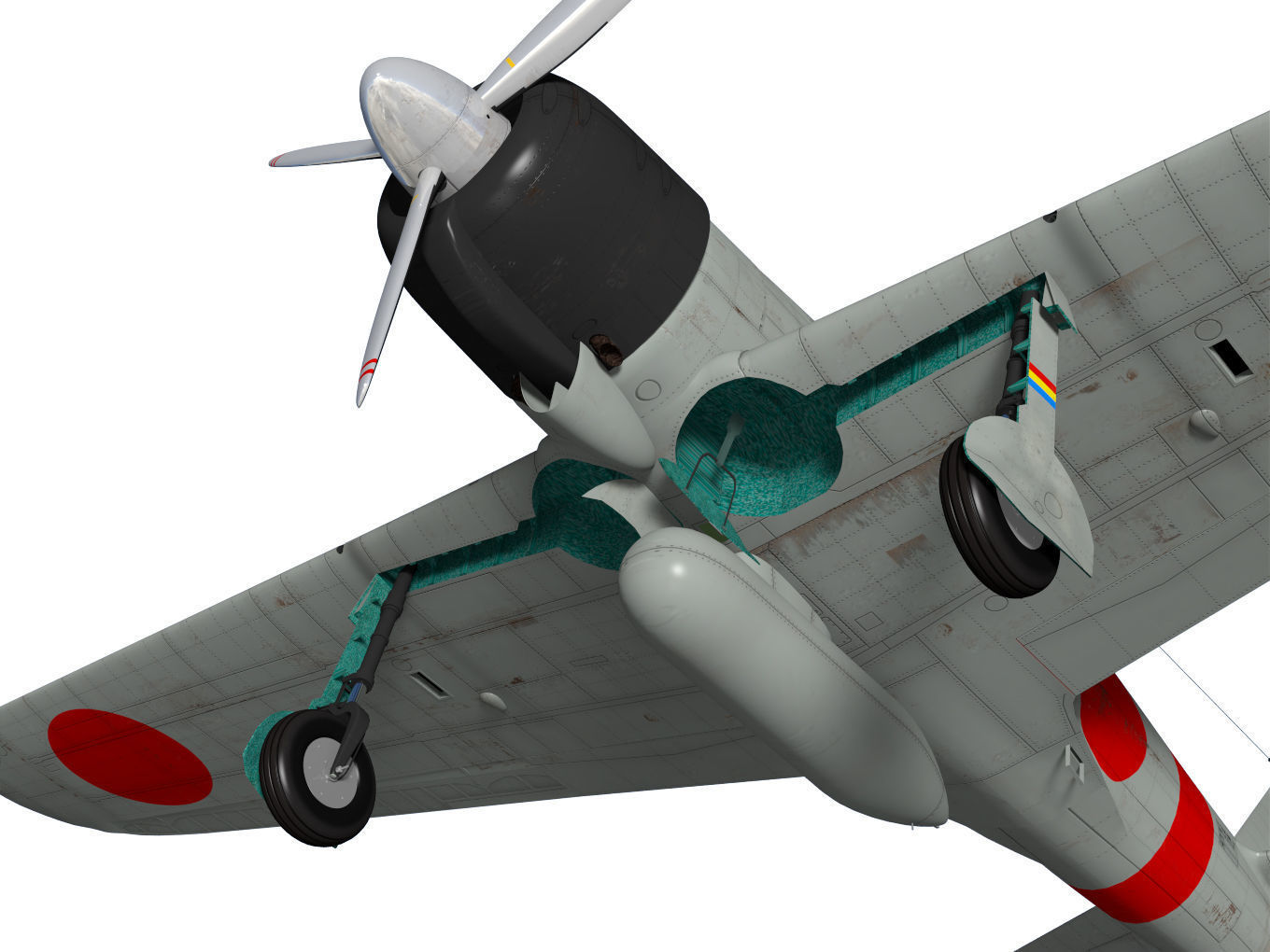 A6M2 Zero fighter Type 21  3D model_8