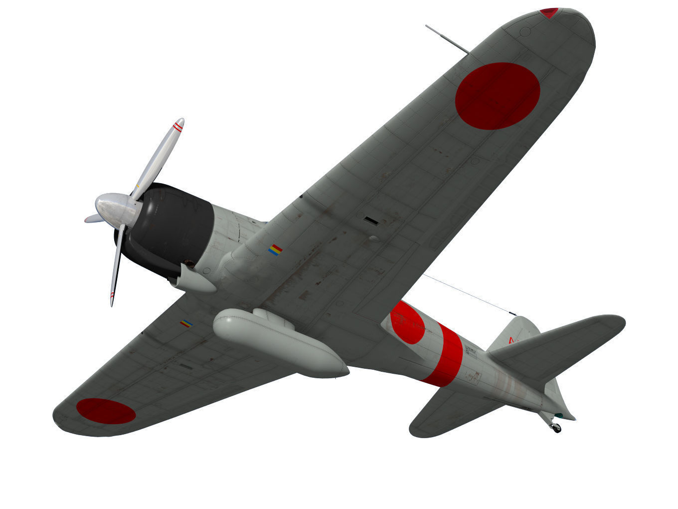 A6M2 Zero fighter Type 21  3D model_3