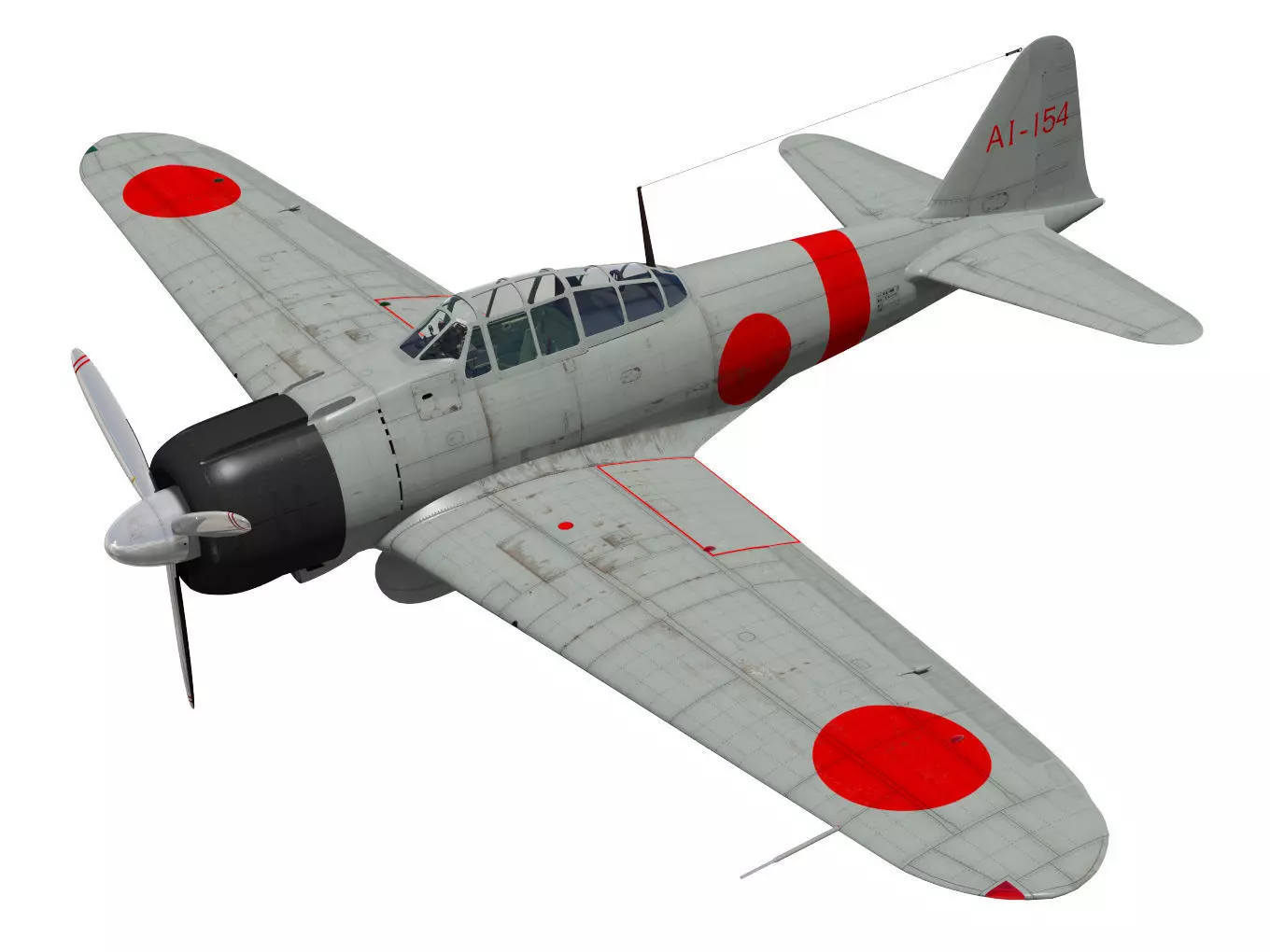 A6M2 Zero fighter Type 21  3D model_0
