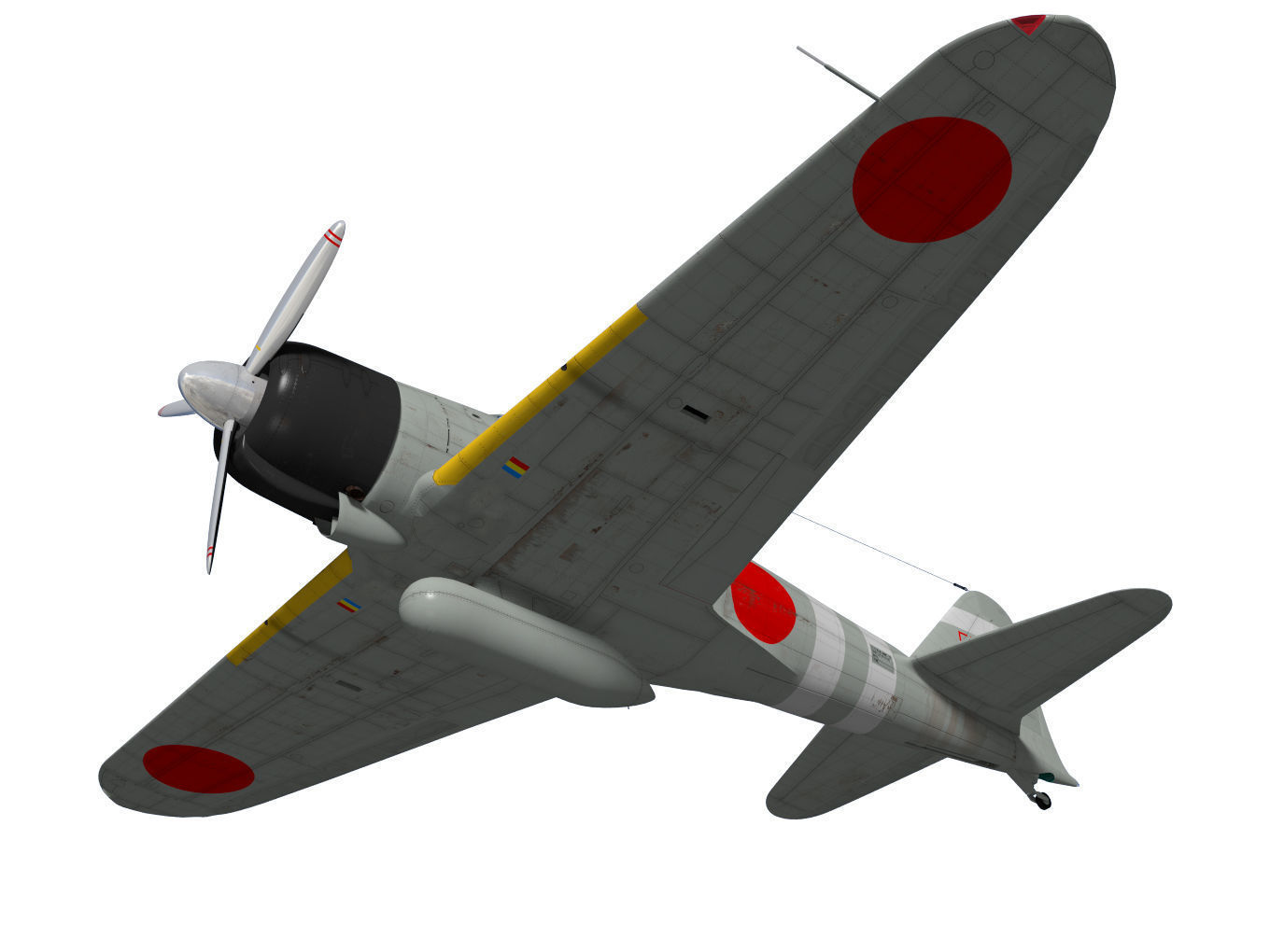 A6M2 Zero fighter Type 21  3D model_3