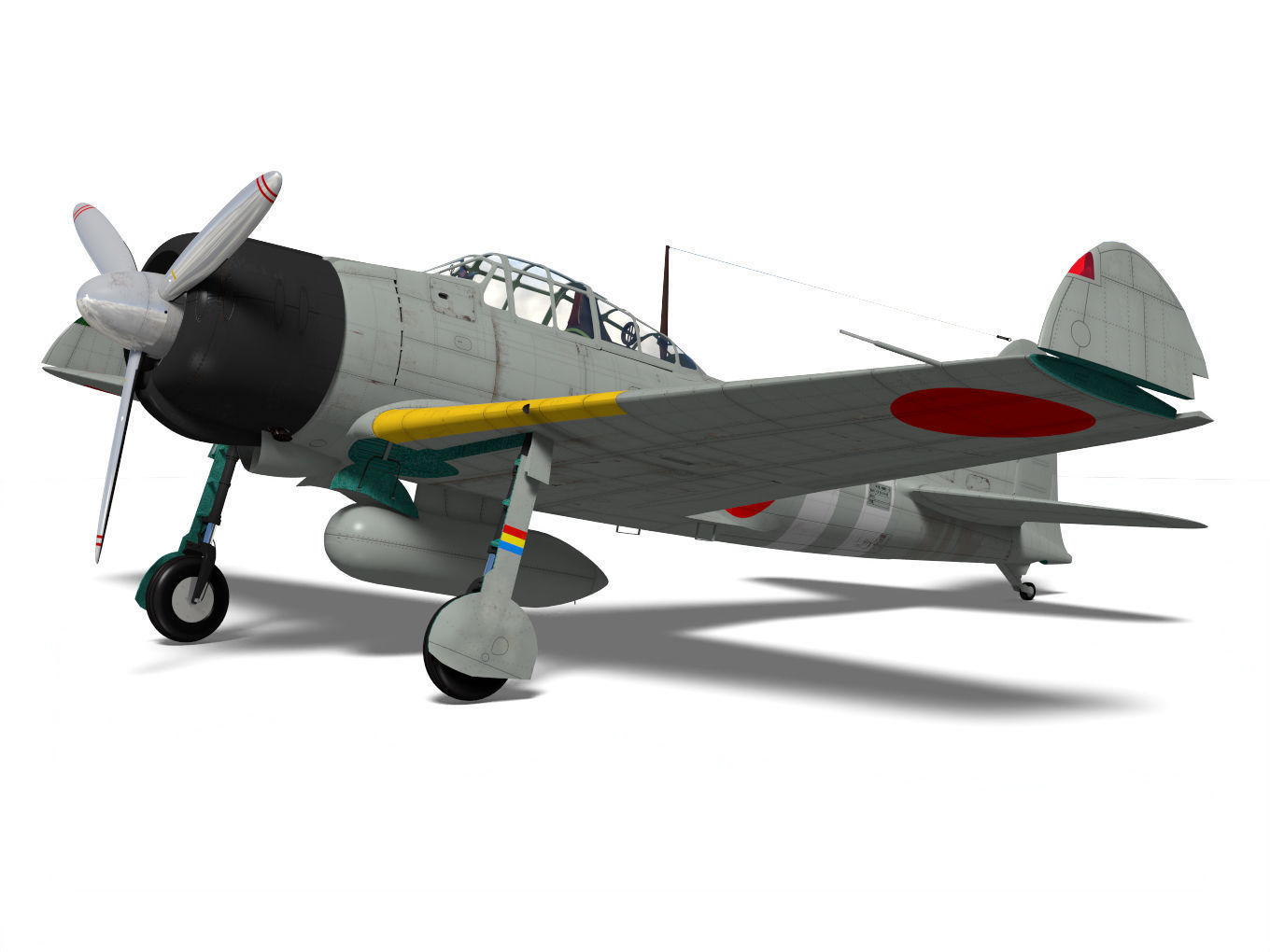 A6M2 Zero fighter Type 21  3D model_5