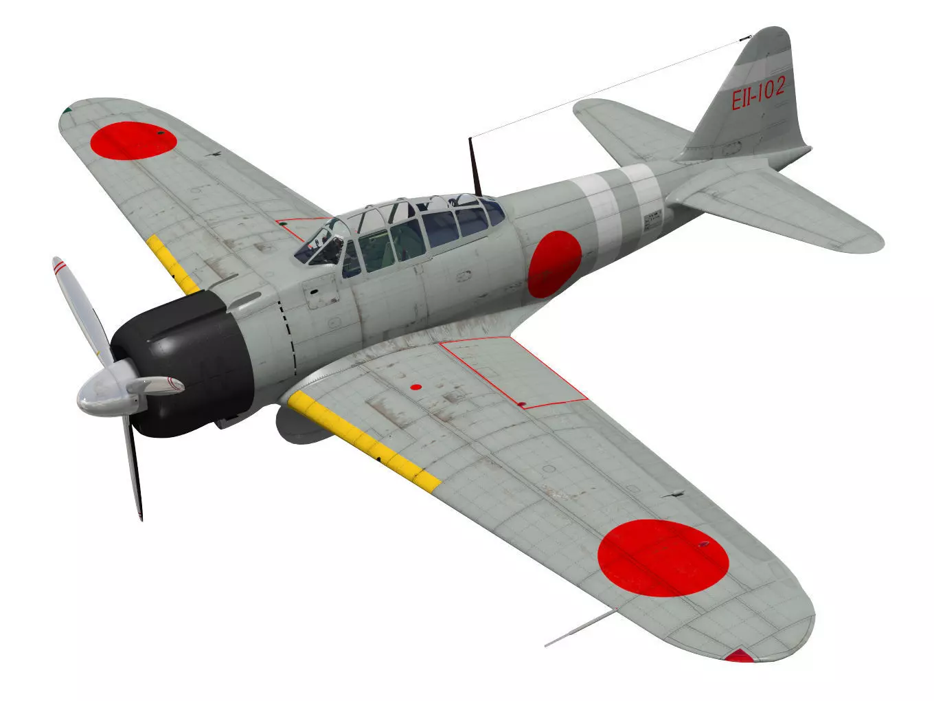 A6M2 Zero fighter Type 21  3D model_0
