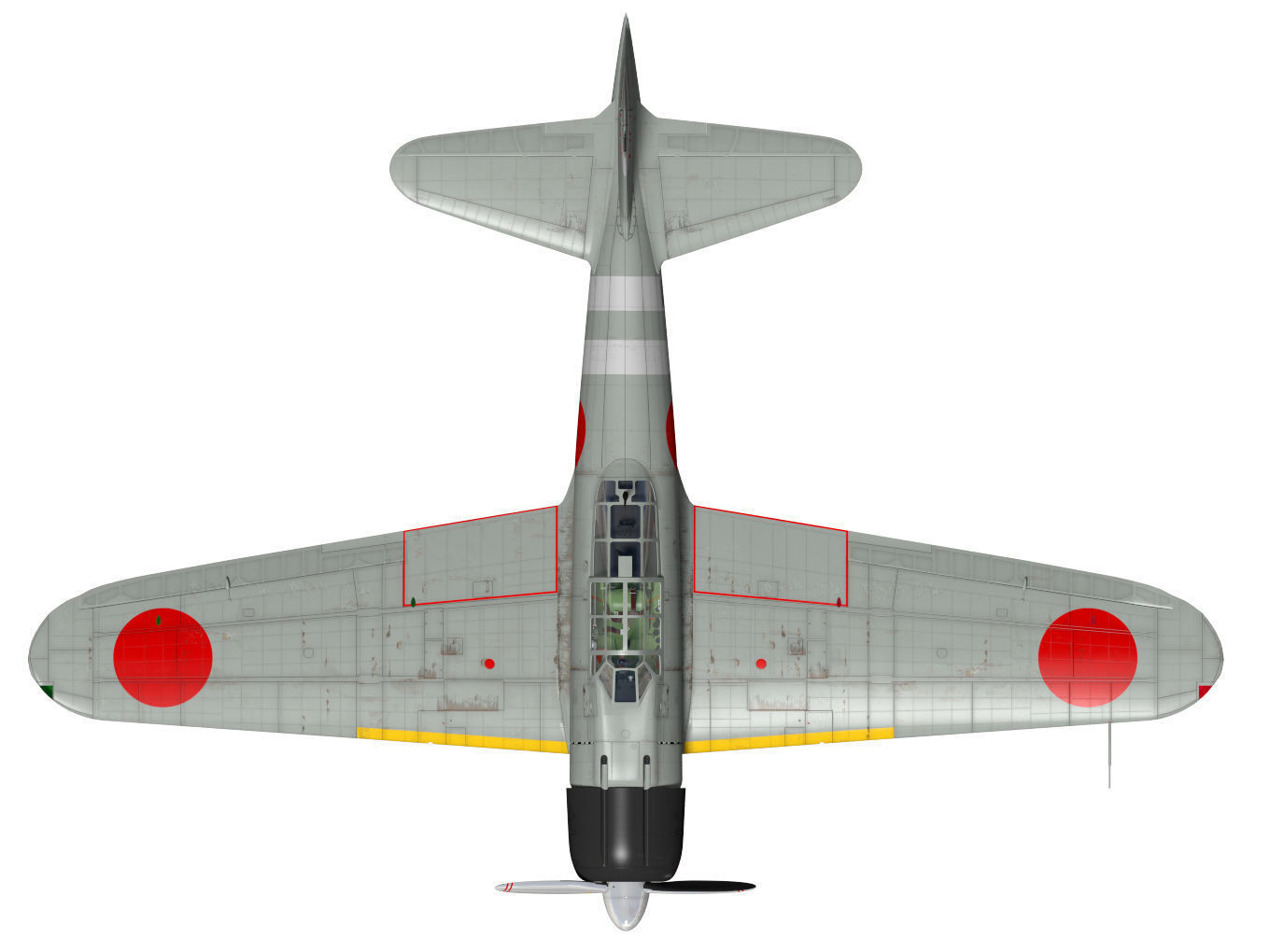 A6M2 Zero fighter Type 21  3D model_18