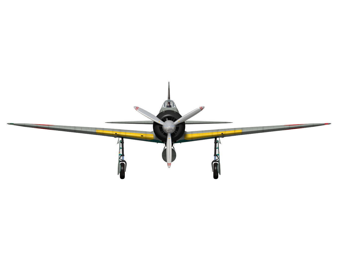 A6M2 Zero fighter Type 21  3D model_17