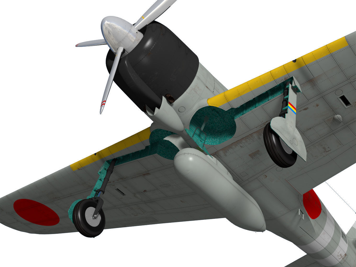 A6M2 Zero fighter Type 21  3D model_8