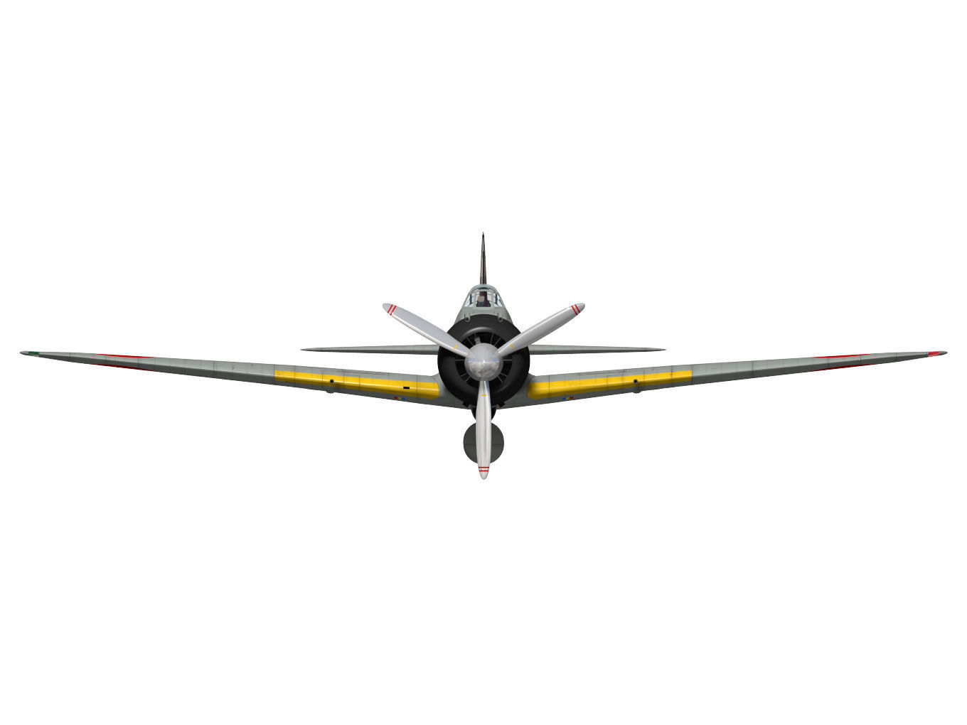 A6M2 Zero fighter Type 21  3D model_16