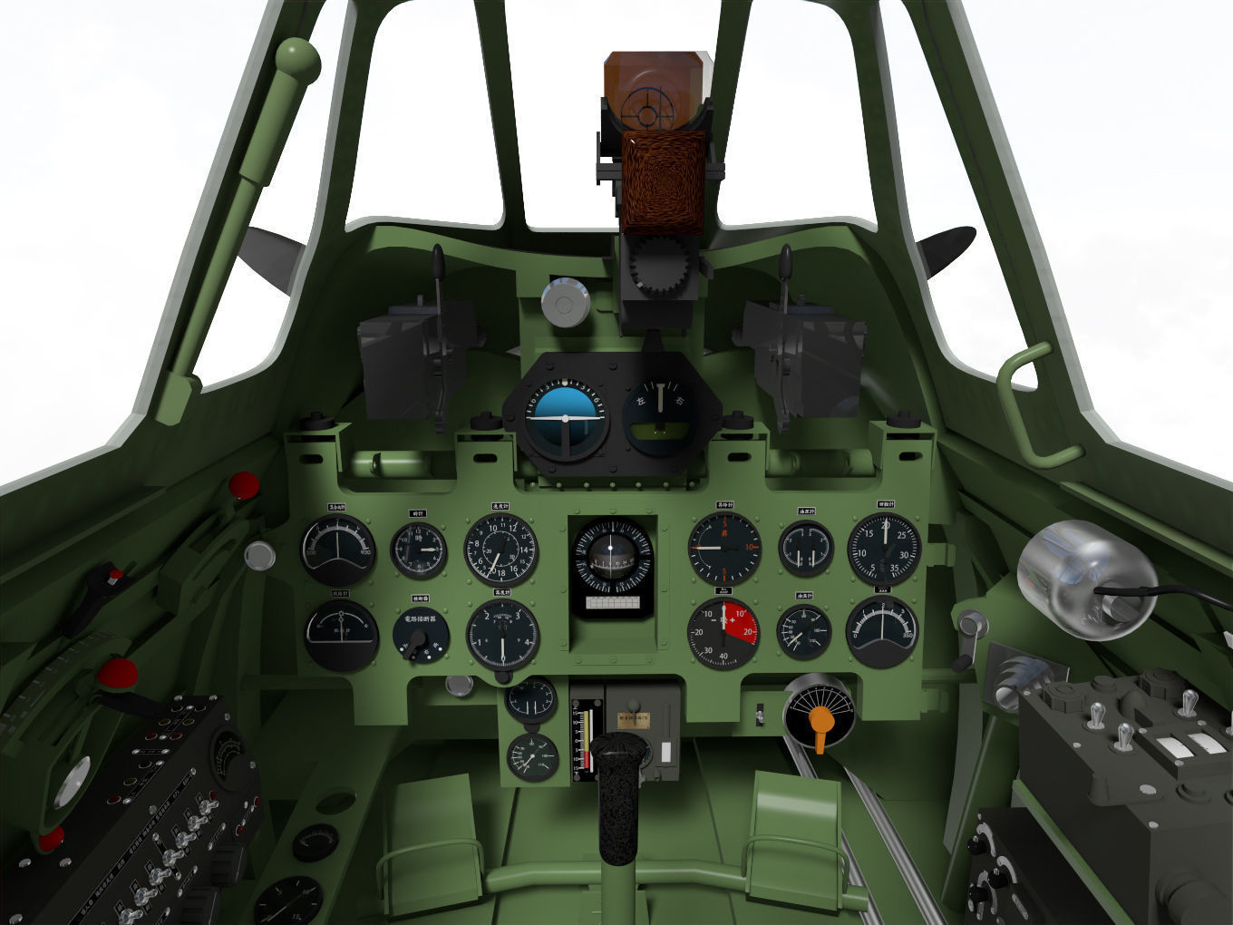 A6M2 Zero fighter Type 21  3D model_13