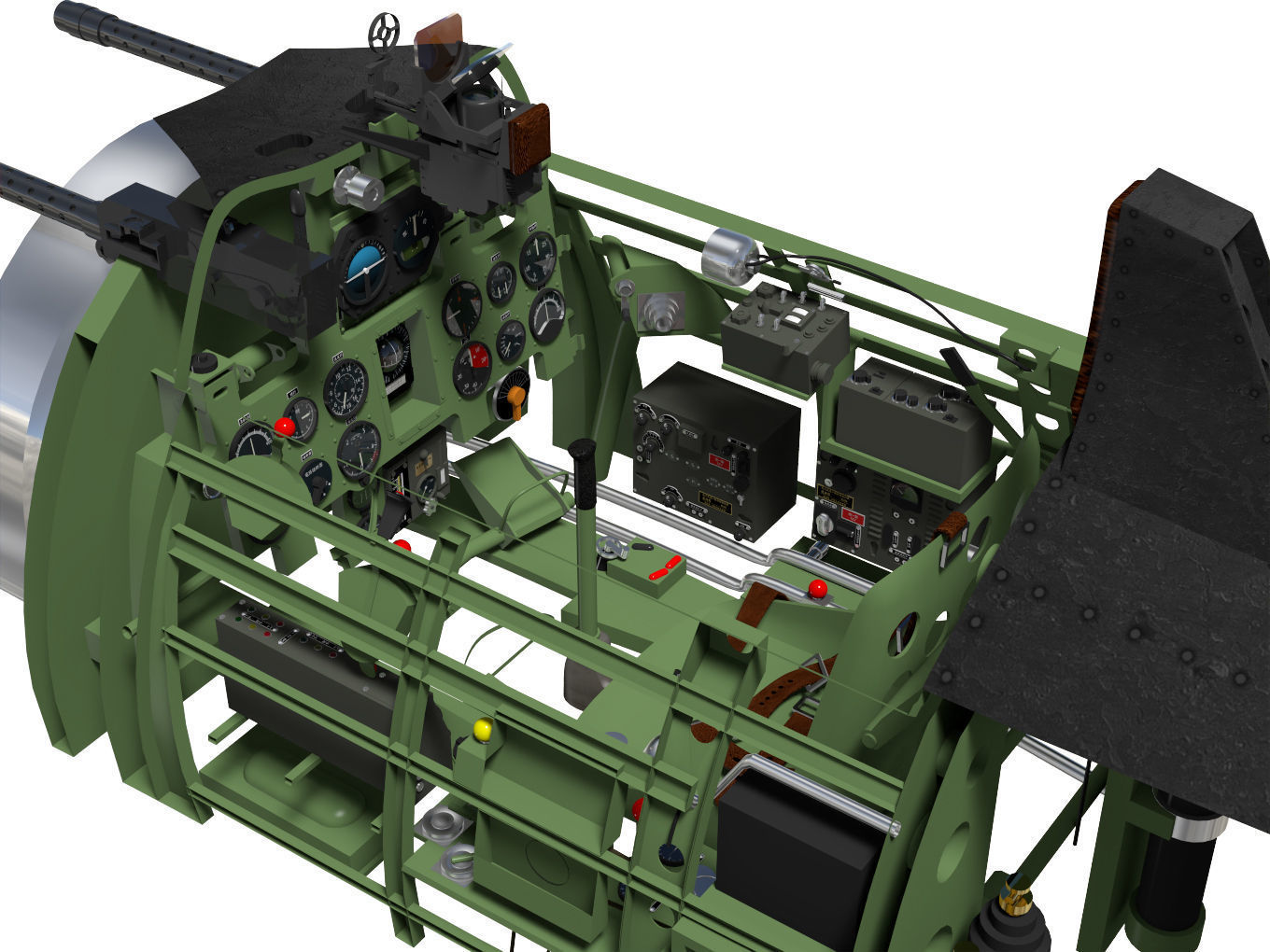 A6M2 Zero fighter Type 21  3D model_11