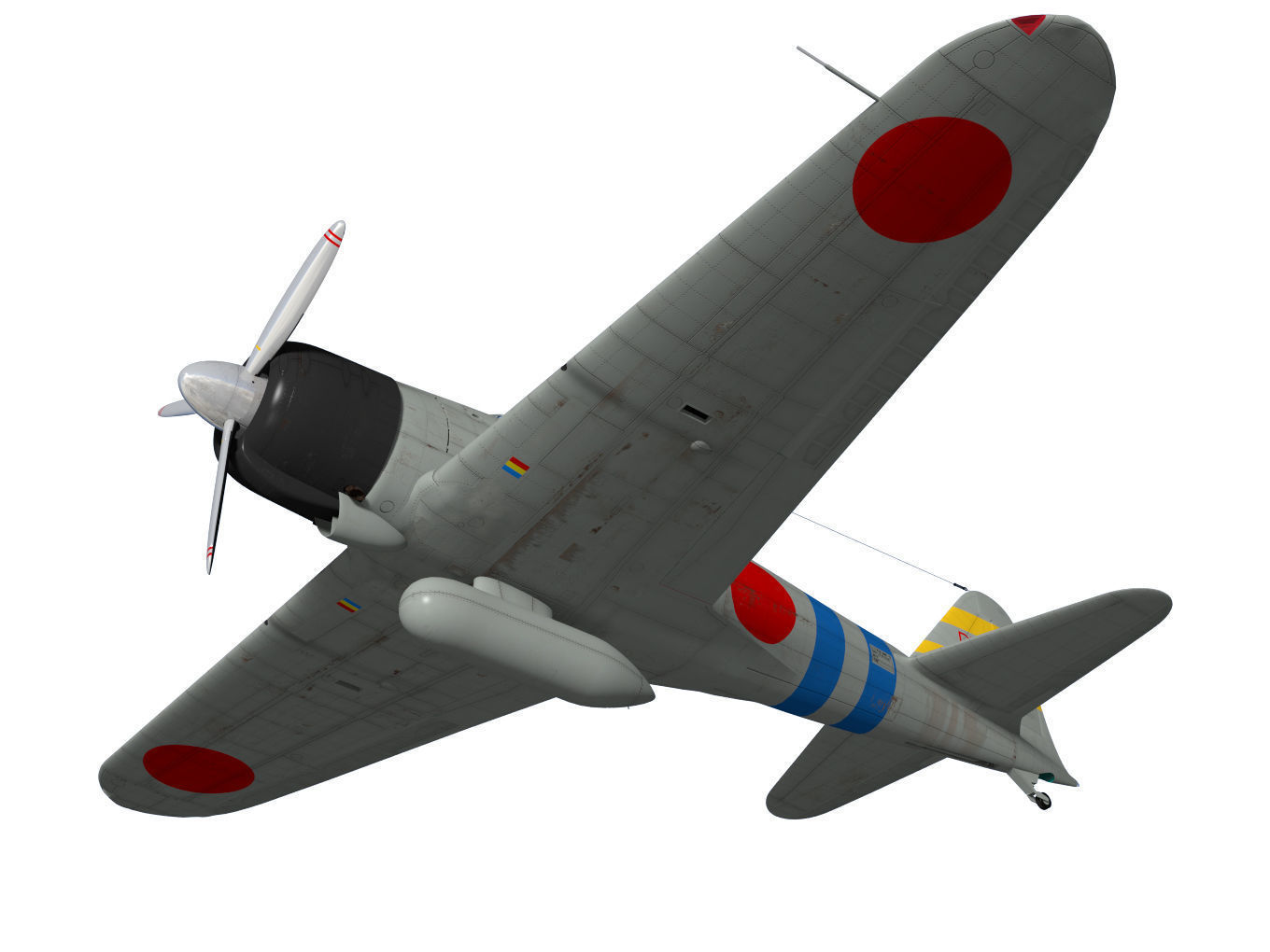 A6M2 Zero fighter Type 21  3D model_3