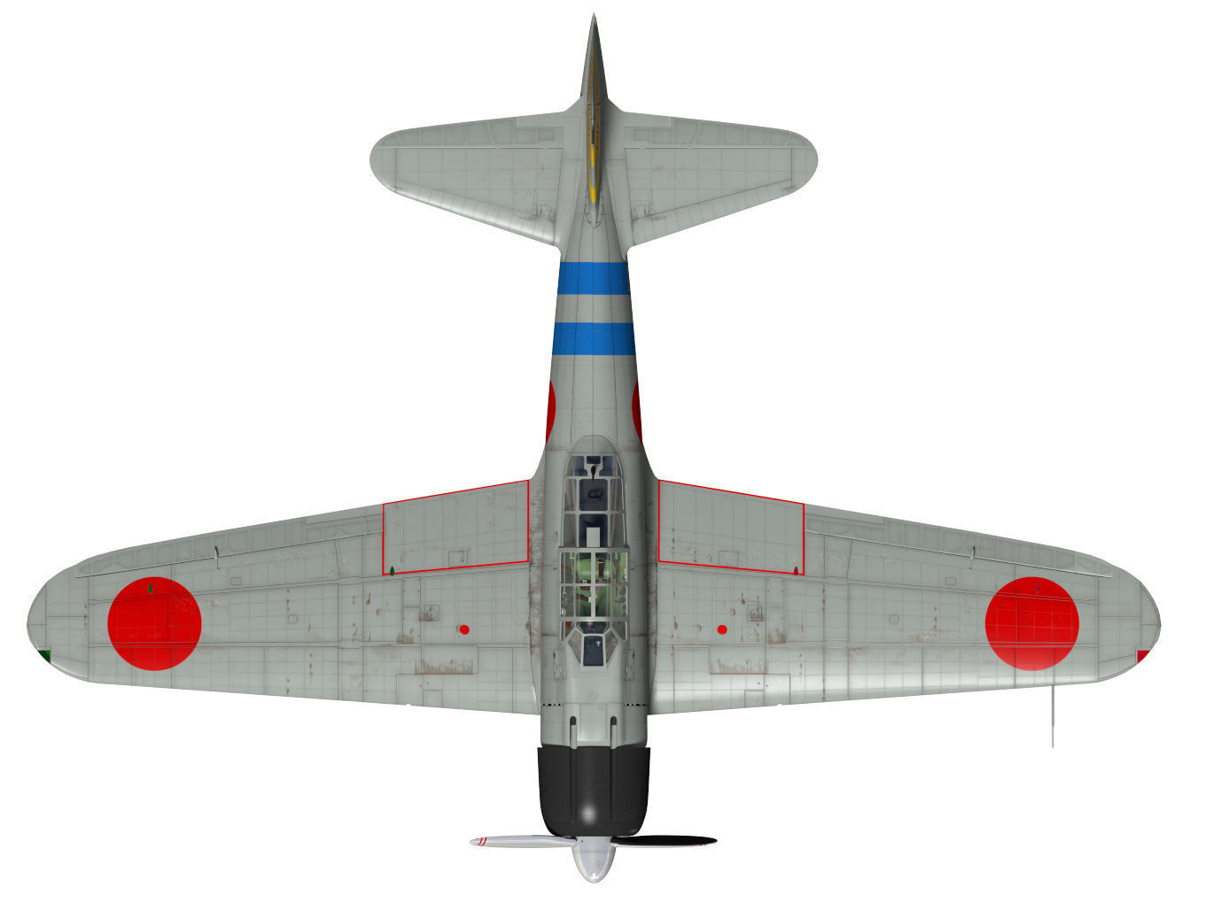 A6M2 Zero fighter Type 21  3D model_18
