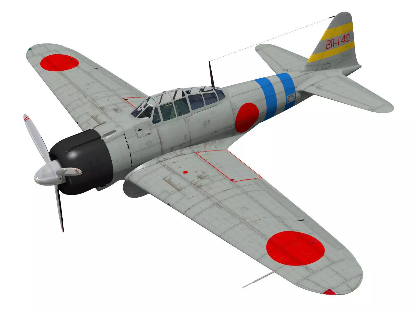 A6M2 Zero fighter Type 21  3D model_0