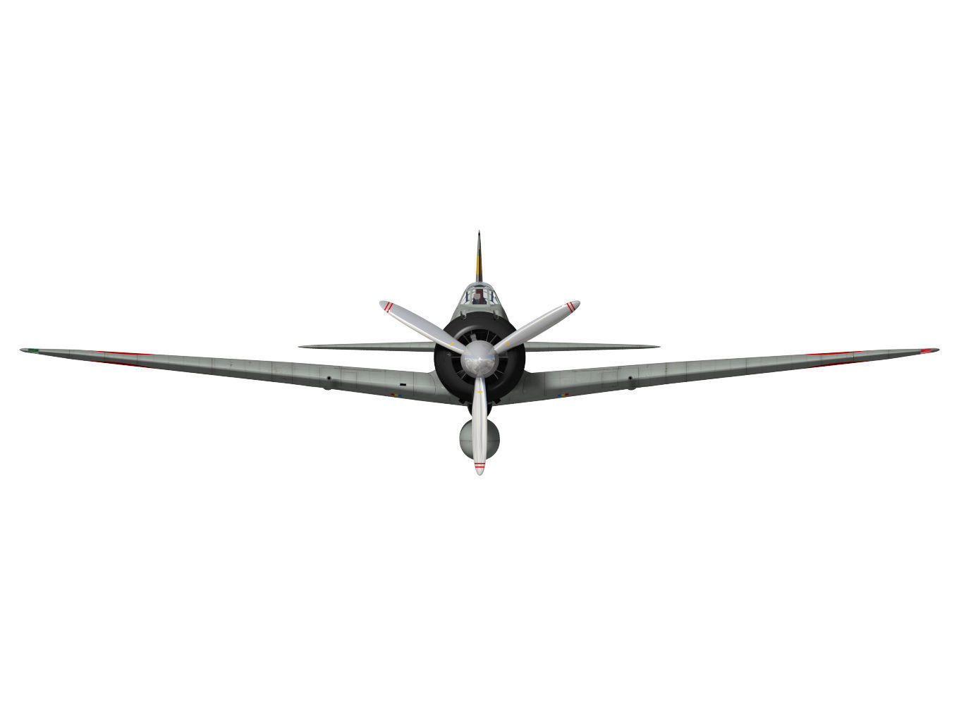 A6M2 Zero fighter Type 21  3D model_16