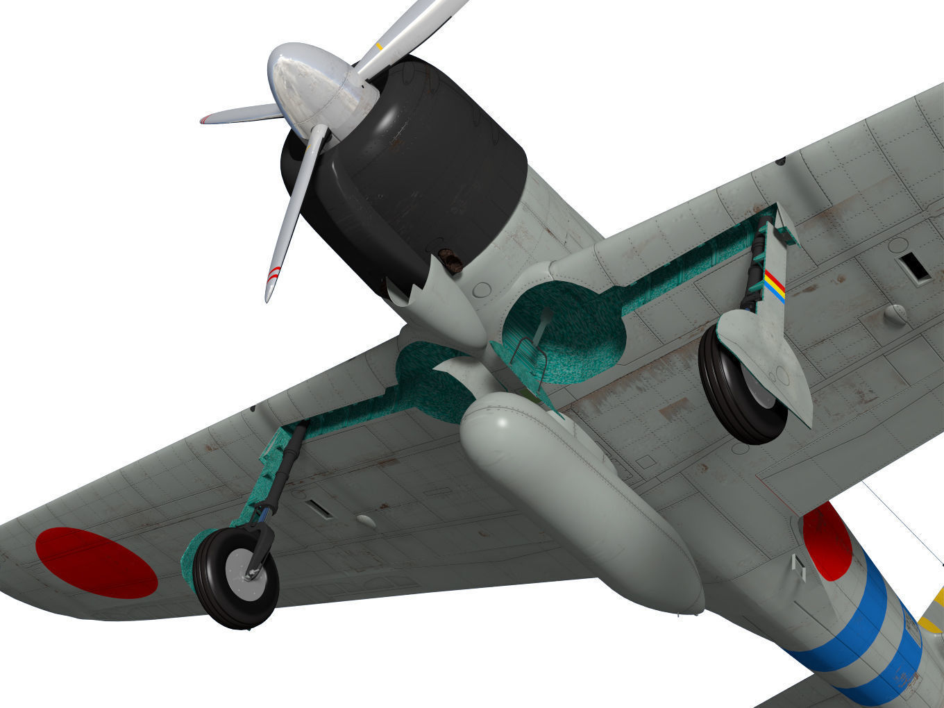 A6M2 Zero fighter Type 21  3D model_8