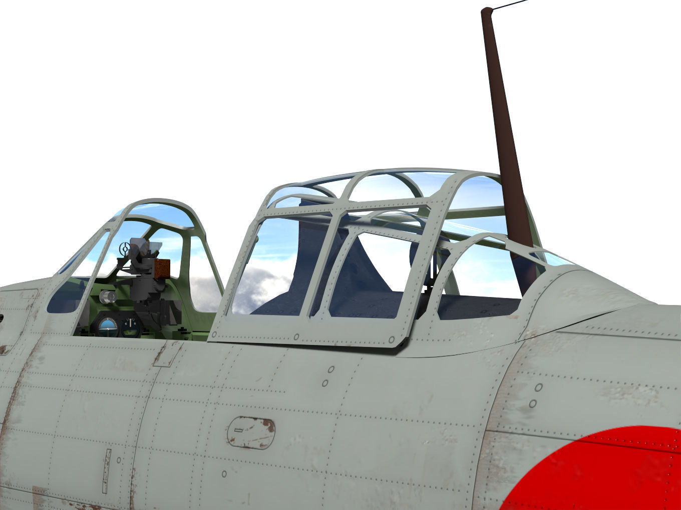A6M2 Zero fighter Type 21  3D model_10