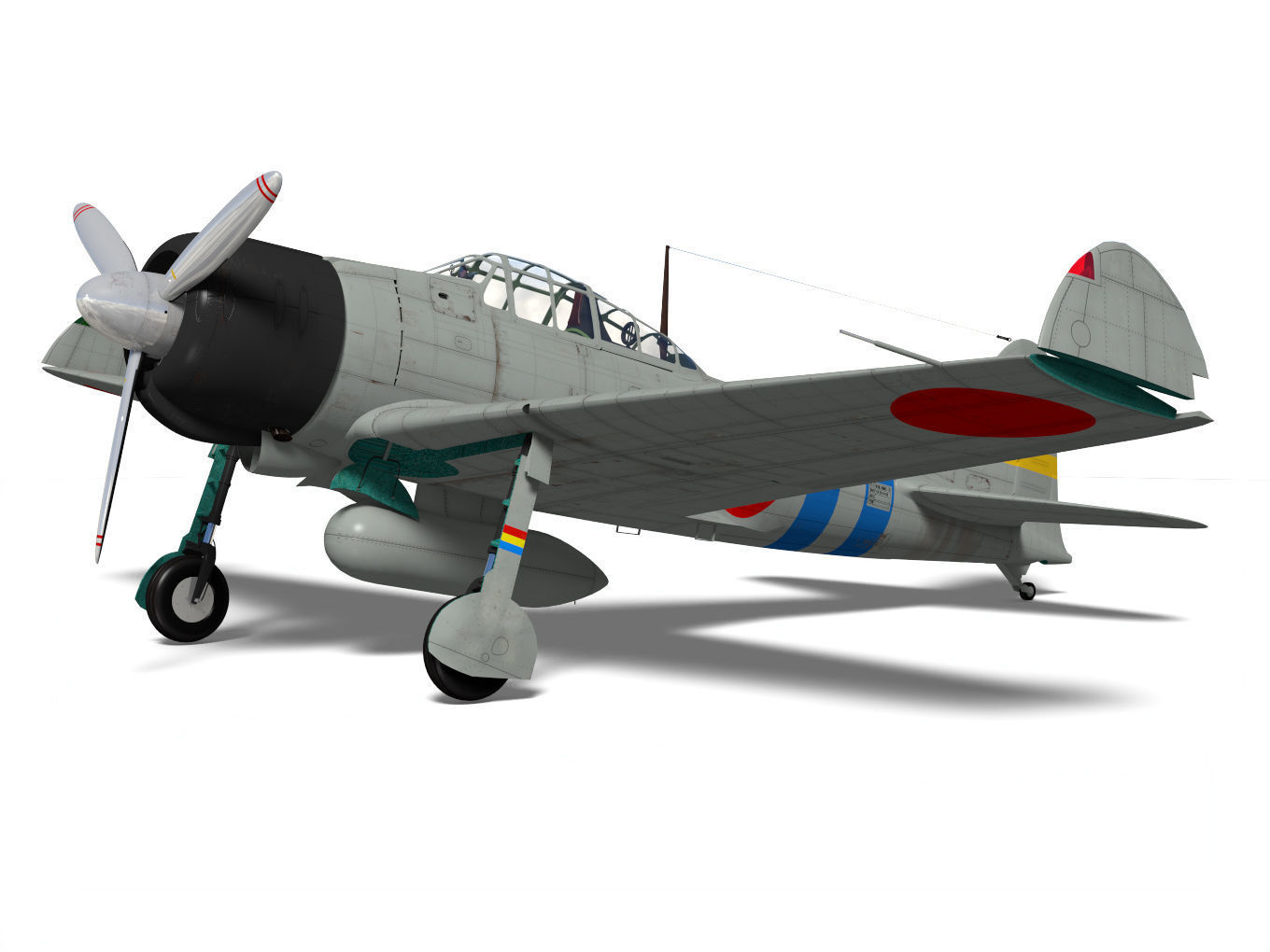 A6M2 Zero fighter Type 21  3D model_5
