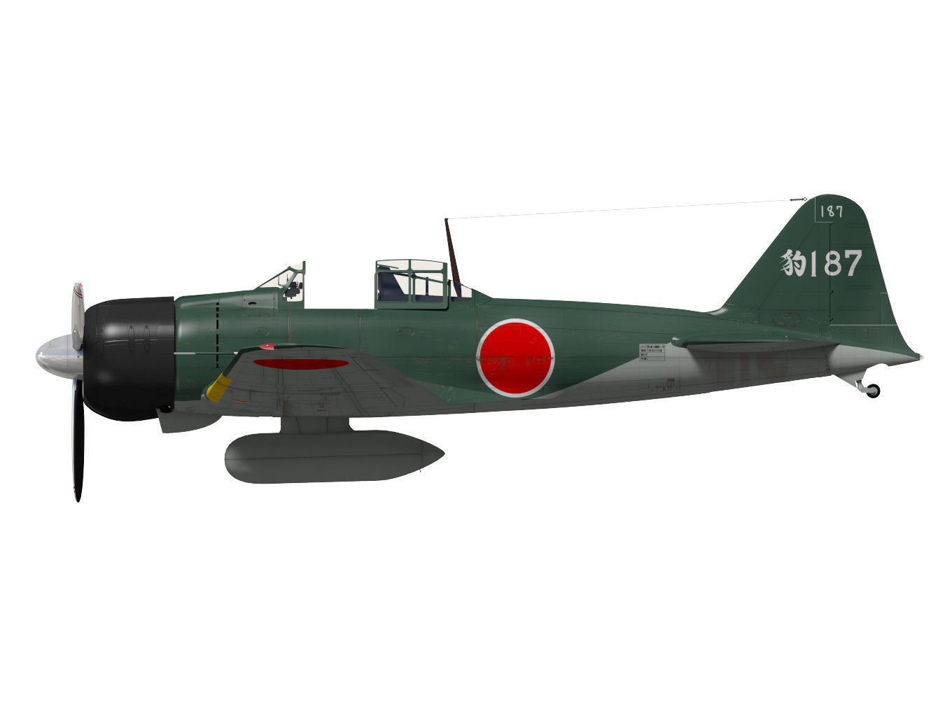 A6M2 Zero fighter Type 21  3D model_14