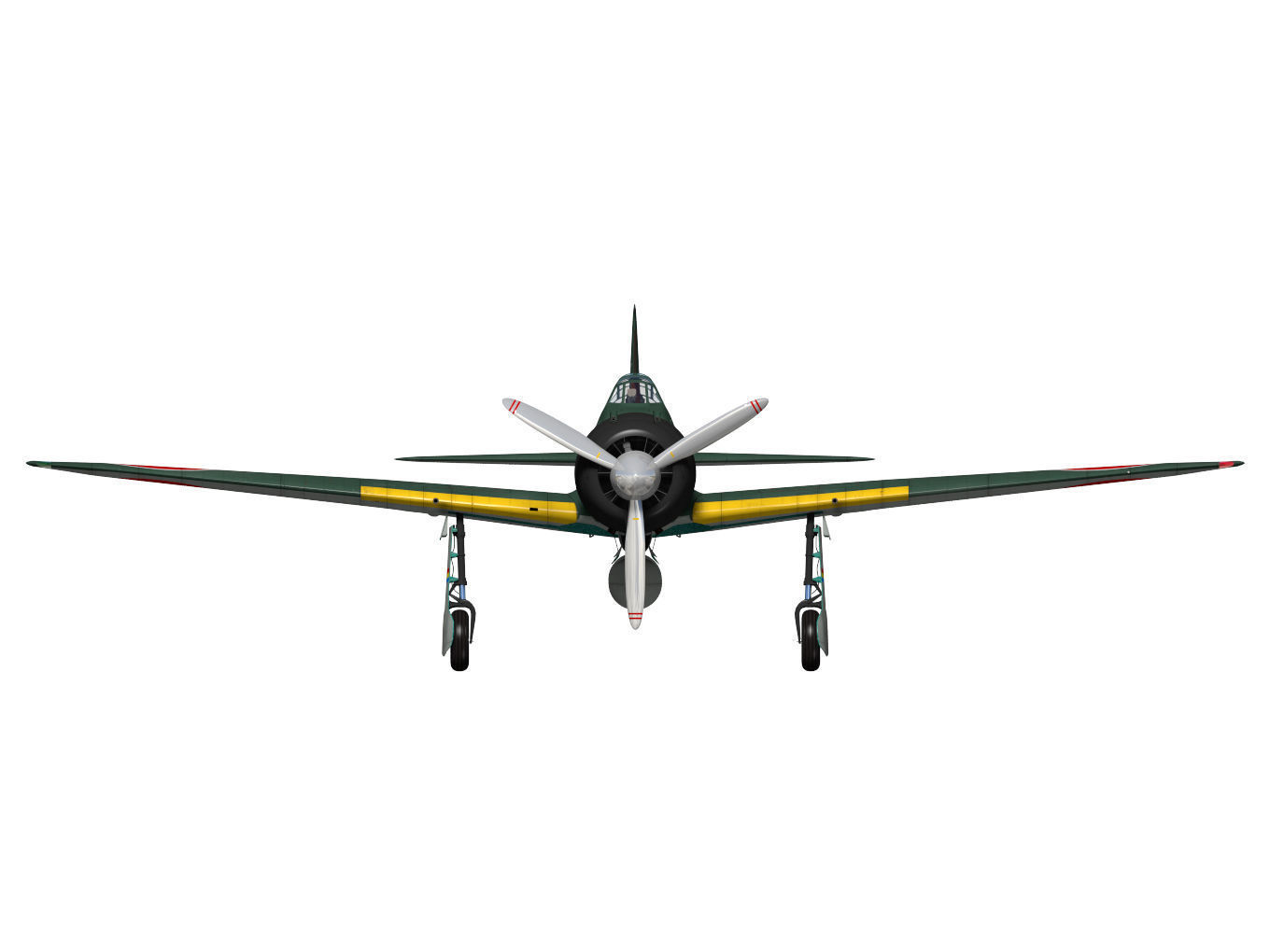 A6M2 Zero fighter Type 21  3D model_17