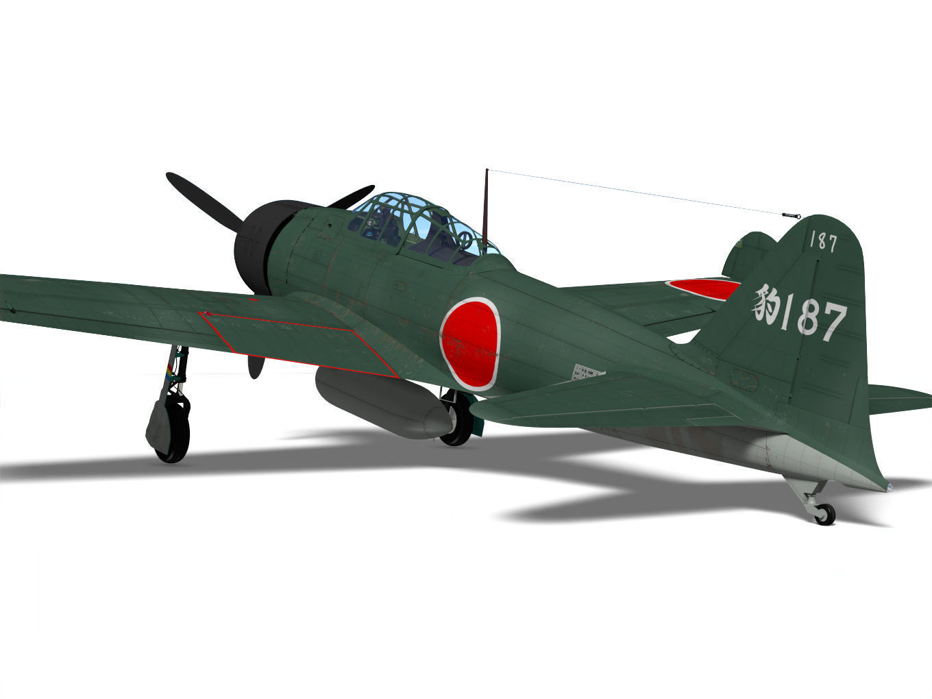 A6M2 Zero fighter Type 21  3D model_6