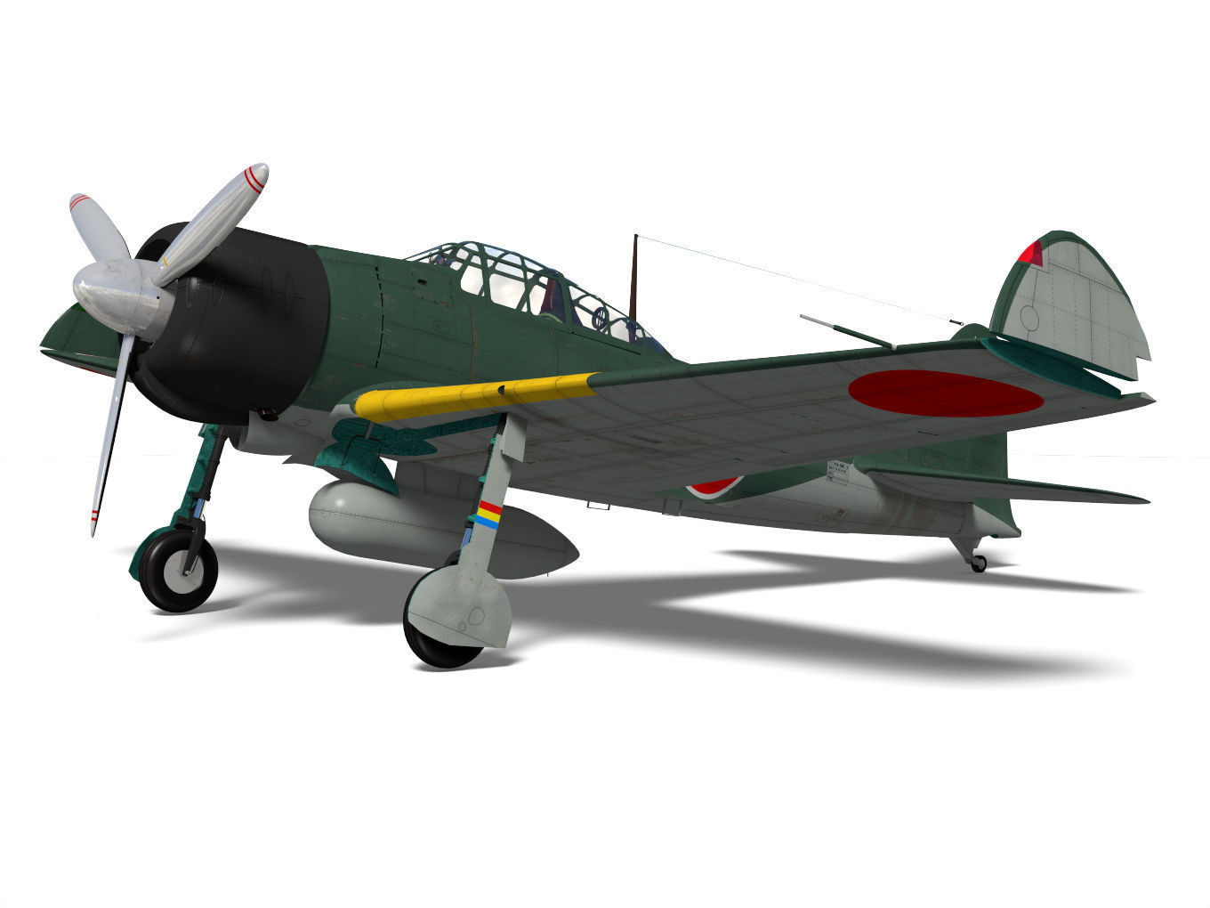 A6M2 Zero fighter Type 21  3D model_5