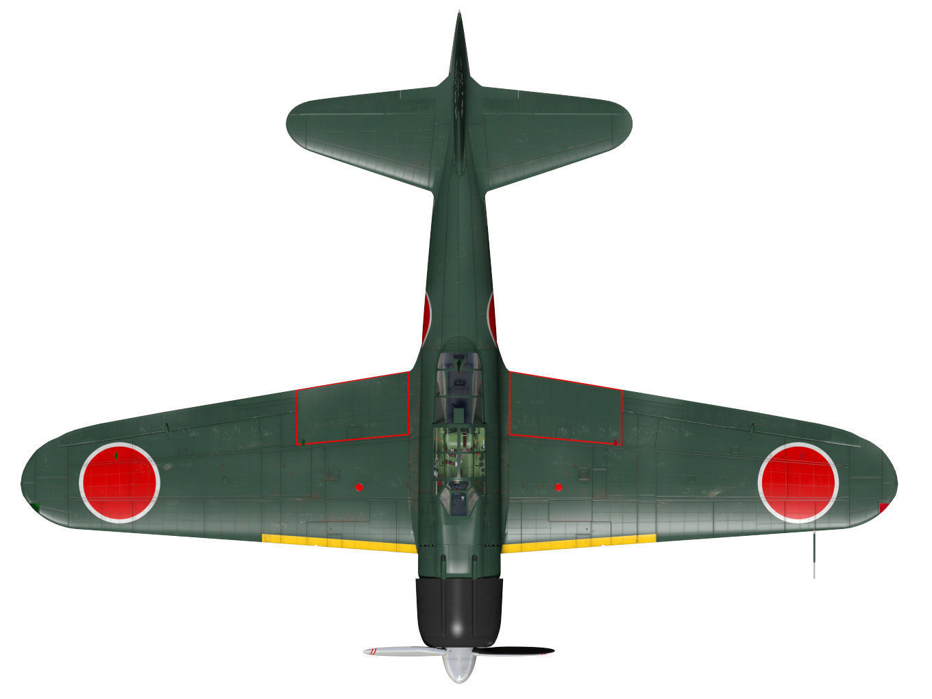 A6M2 Zero fighter Type 21  3D model_18