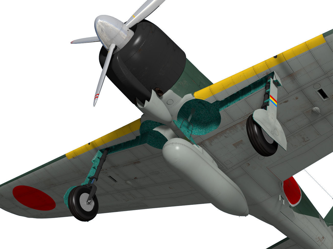 A6M2 Zero fighter Type 21  3D model_8